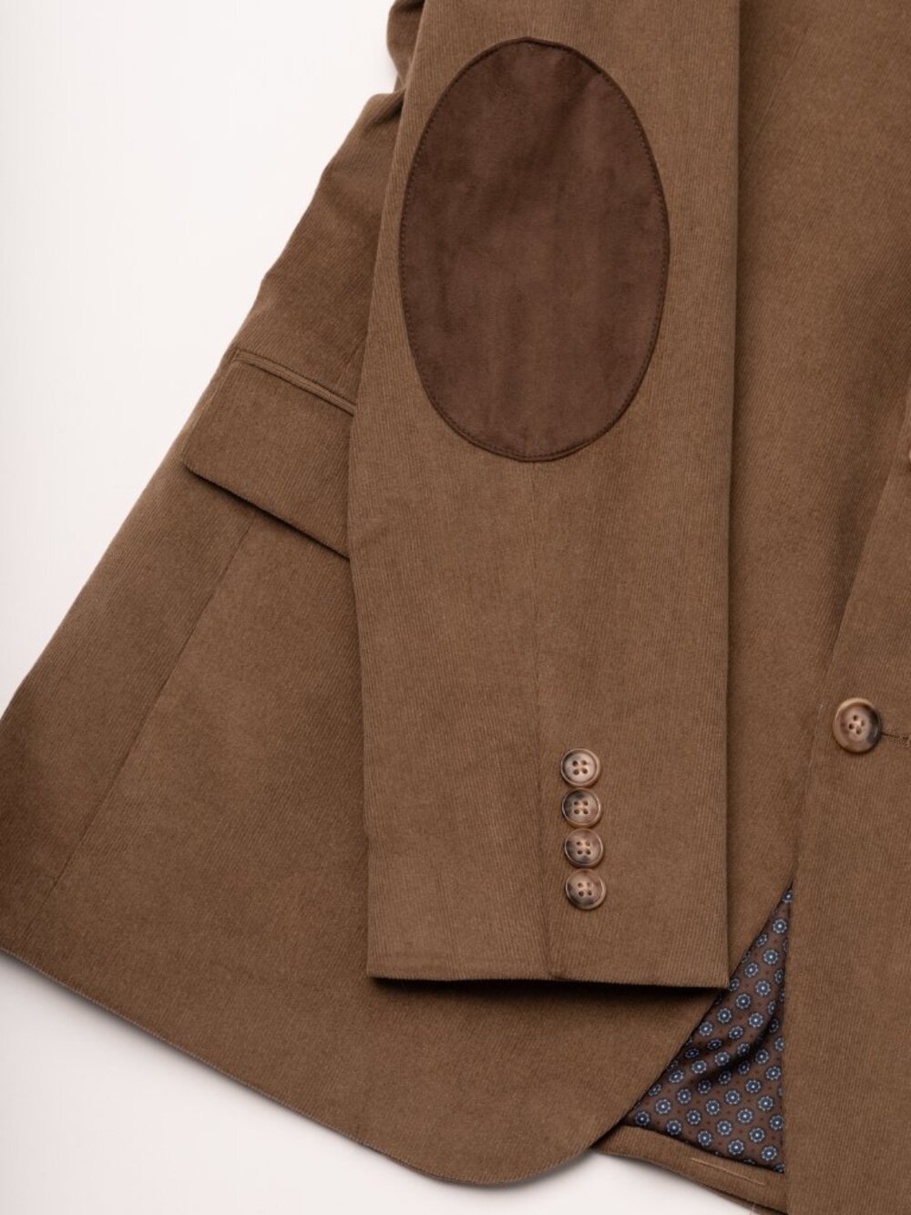 NWT Lauren Ralph Lauren 42R Corduroy Sport Coat Brown Elbow Patch Academia - Picture 3 of 9